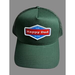 Happy Dad Hard Seltzer Trucker Hat Green Snapback Mesh College Cap